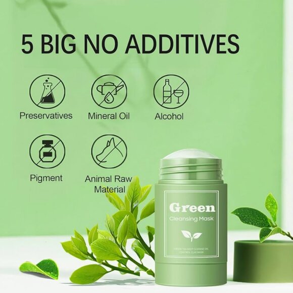 NEW 2 Sticks Green Tea Mask Sticks Sealed Oil Control 1.42oz X2 Total almost 3oz - Picture 2 of 10